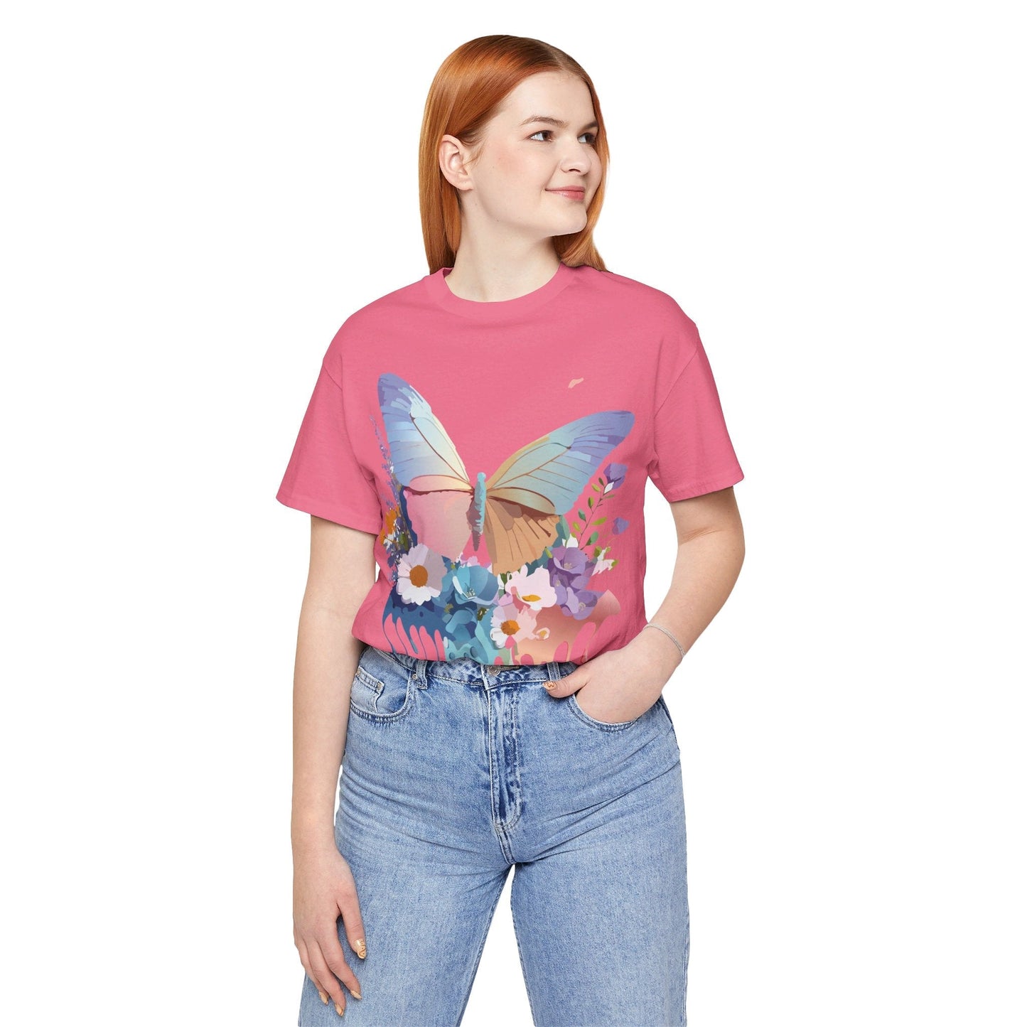 Butterfly Graphic Tee Unisex Vintage Inspired Art Design by Adelpha