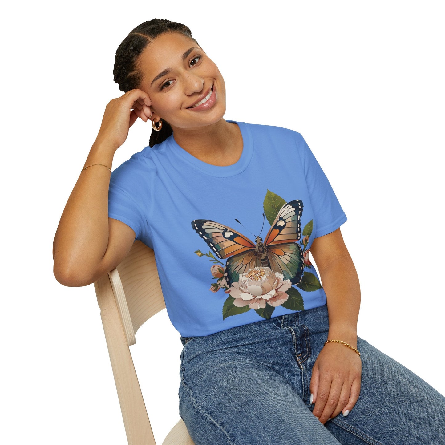 Monarch Butterfly Shirt Unisex Softstyle Cotton Tee Short Sleeve Gildan 64000 Everyday Wear