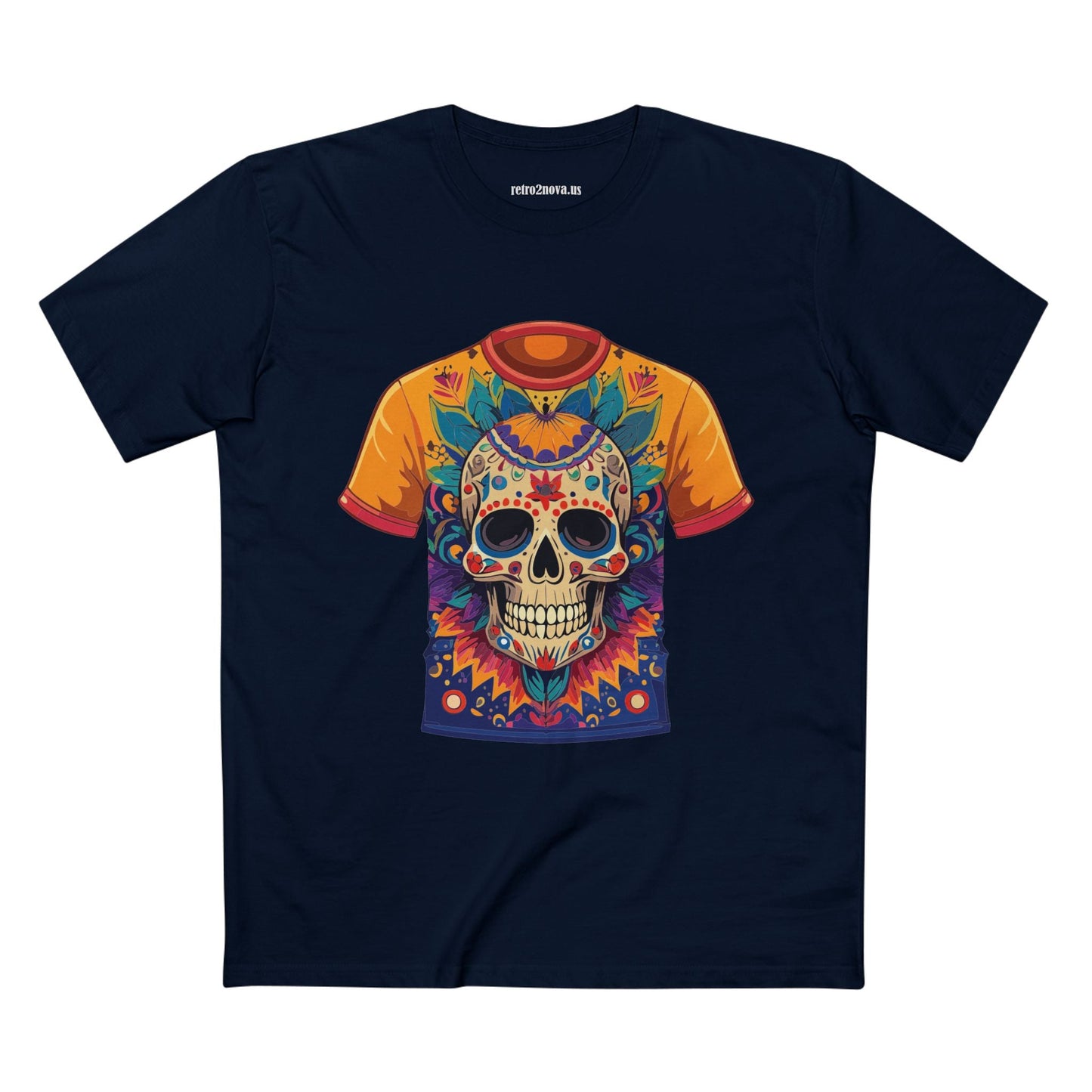 Skull Shirt Skeleton Shirt Unisex Premium Cotton Original Art Design Tee Retro2Nova Collection