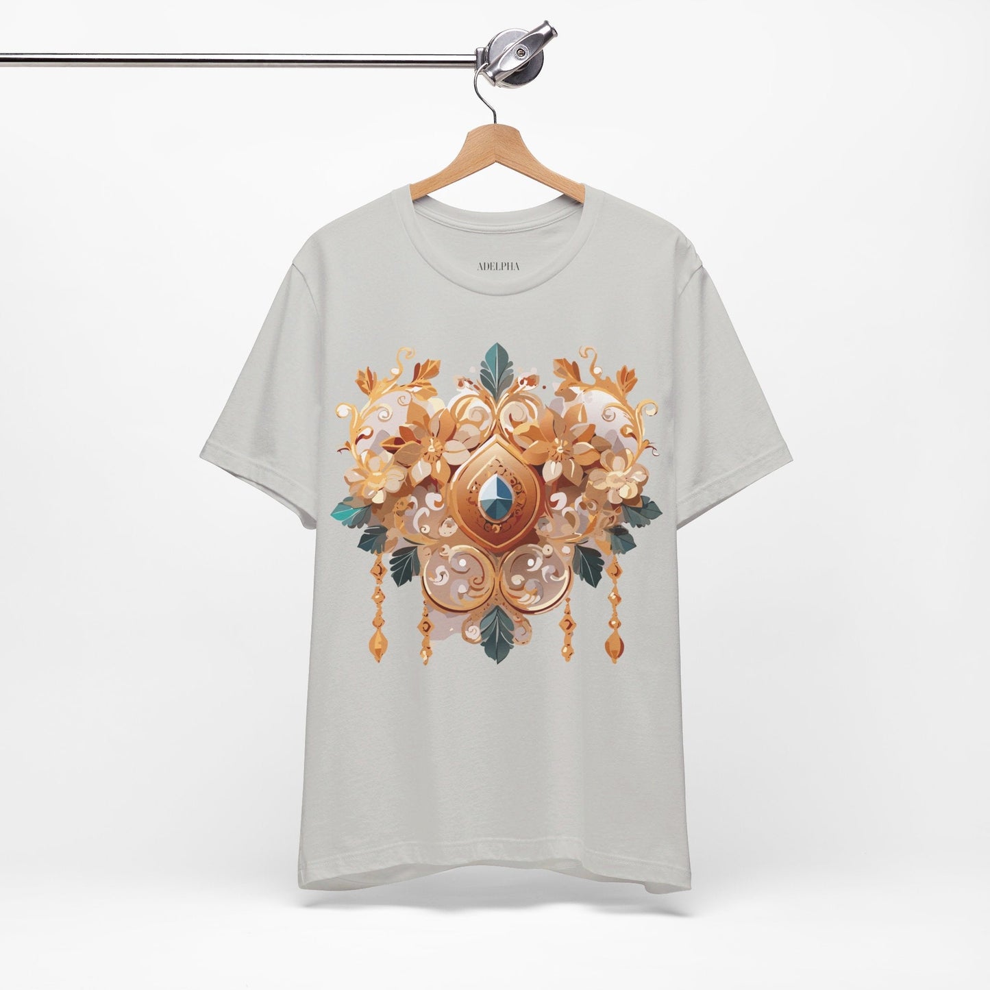 Jewelry Graphic Unisex 100 Cotton Vintage Treasure Art T-Shirt 34
