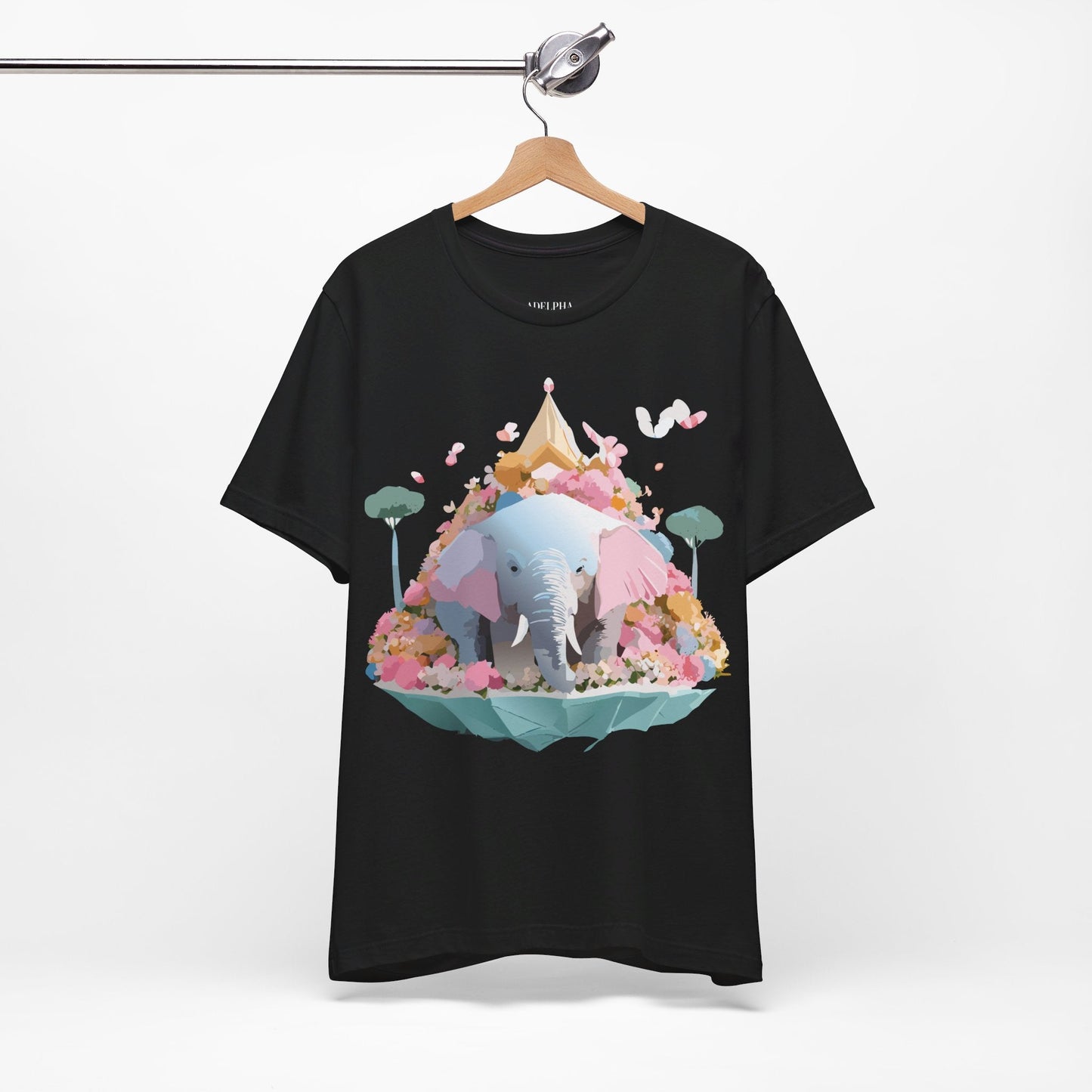 Elephant Graphic Tee Adelpha Unisex Short Sleeve Vintage Inspired Art Design Premium