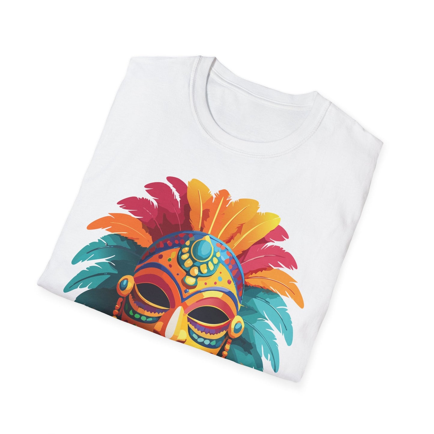 Mask Tee Shirt Unisex Softstyle Gildan 64000 100 Percent Ring Spun Cotton Masquerade Tee