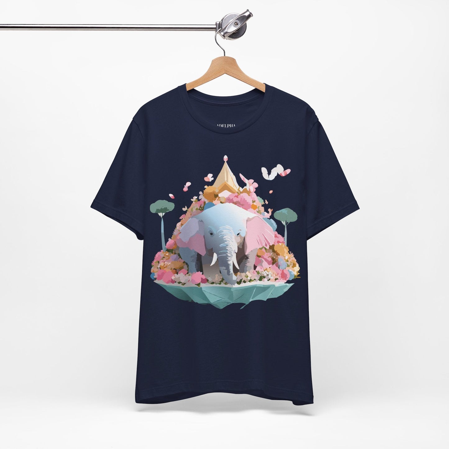 Elephant Graphic Unisex 100 Cotton Jersey Vintage Art Design Tee 18
