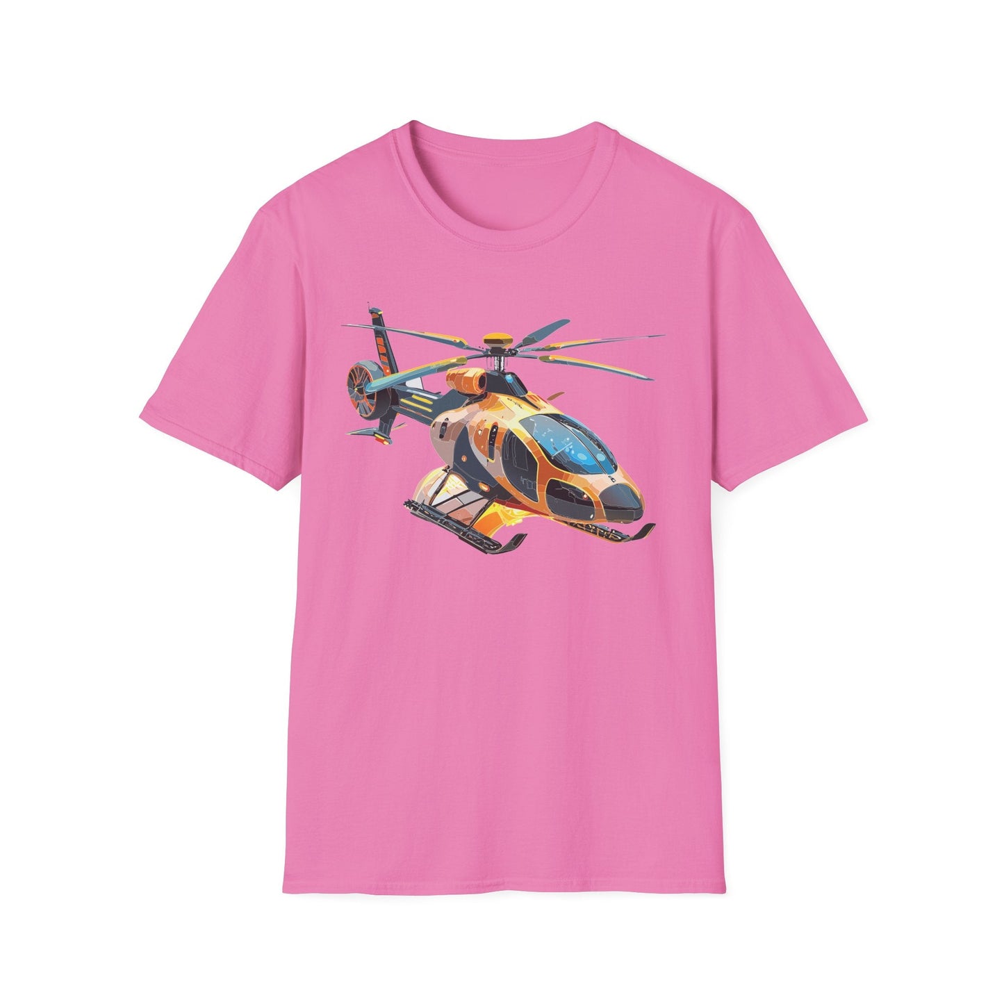 Chopper Helicopter Graphic Unisex Cotton Softstyle Short Sleeve Tee 3