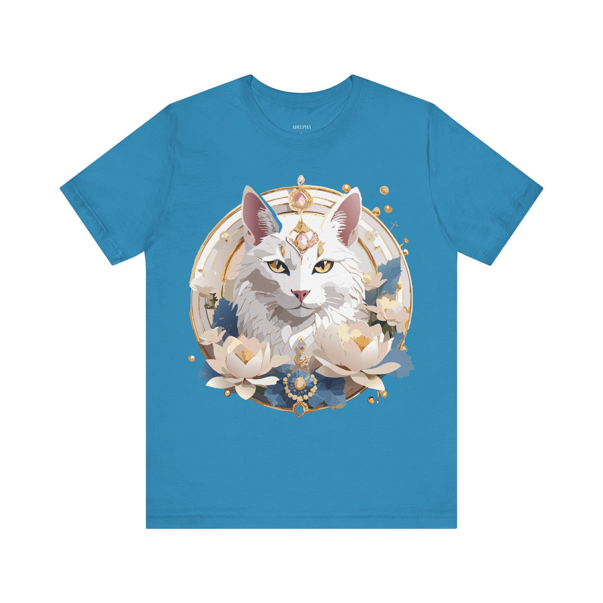 Medallion Graphic Unisex Cotton Bella+Canvas Tee with Art Design d75