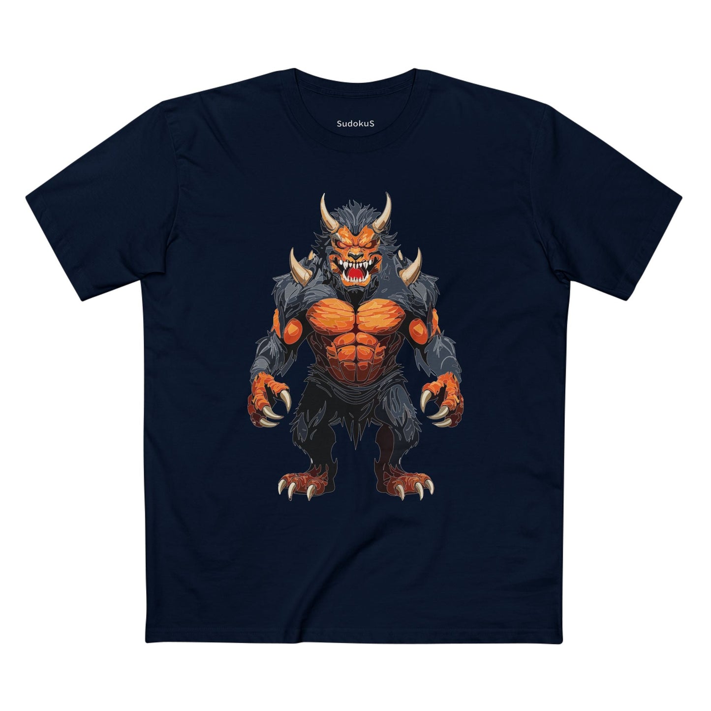 Cartoon Monsters Graphic Unisex 100 Cotton Staple Tee 7