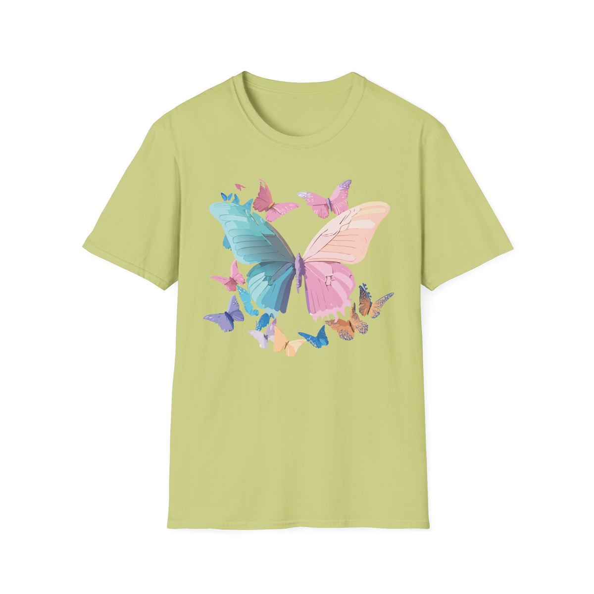 Colorful Butterfly Graphic Design Unisex 100 Cotton Gildan T-Shirt