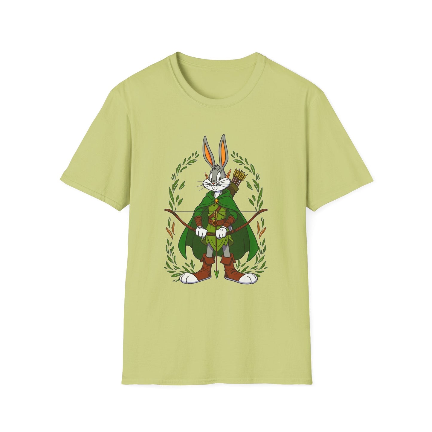 Bugs Bunny T Shirt Cartoon Art Tee Unisex Gildan Softstyle 64000 100 Percent Ring Spun Cotton