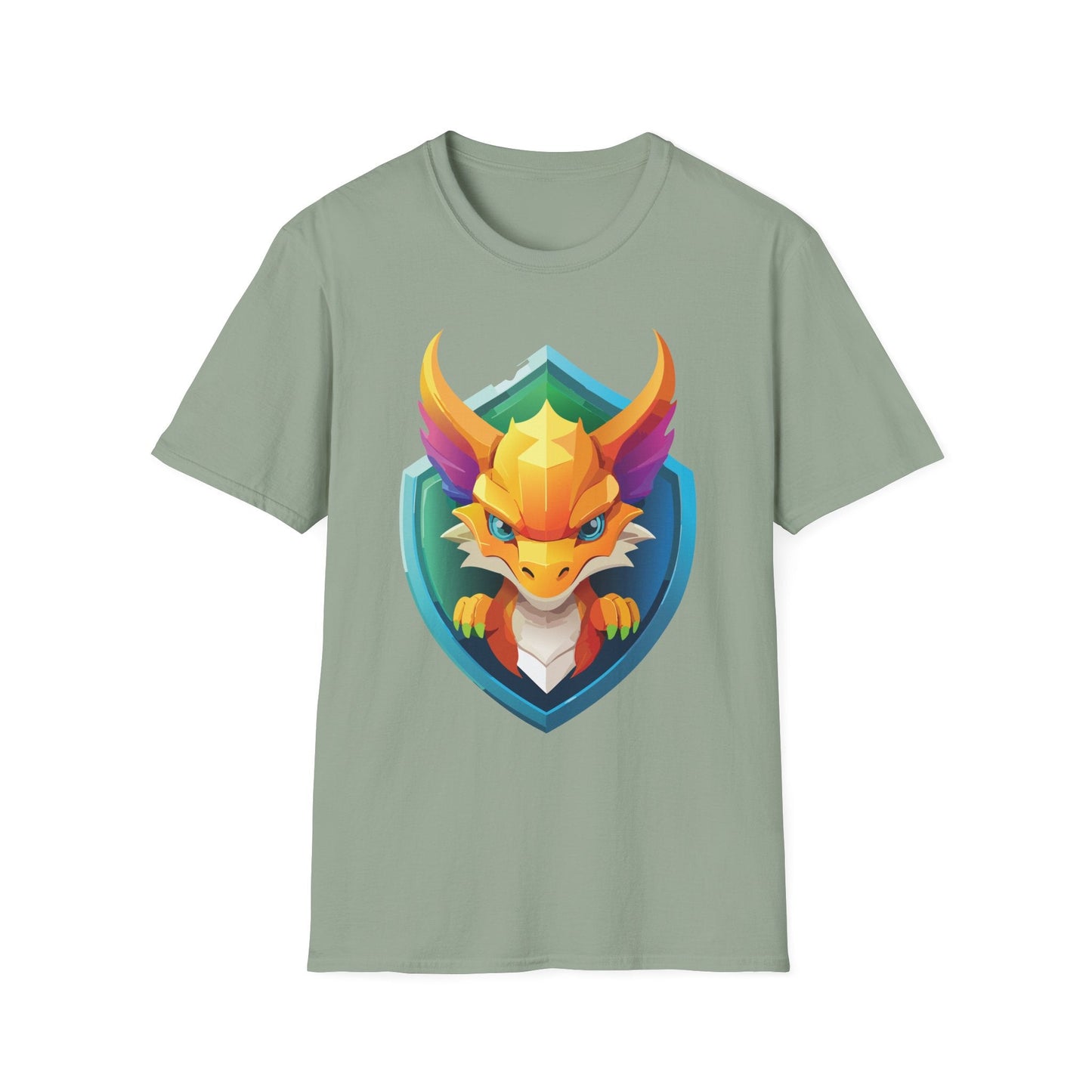 Dragon T Shirt Unisex Dragon Graphic Tee With Animal Design Soft Cotton Gildan Softstyle 64000