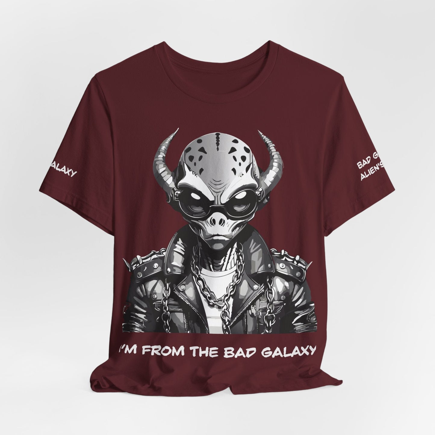 Alien Tee Shirt From Bad Galaxy 100 Percent Cotton Eco Friendly Ink Printed In USA