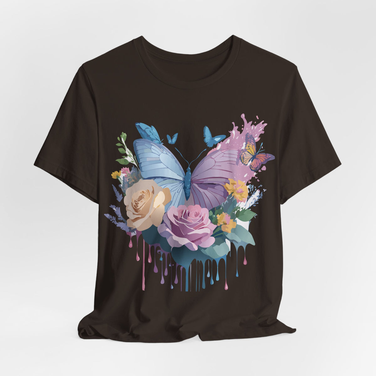 Butterfly Graphic Unisex Cotton Bella+Canvas Tee with Art Design n74