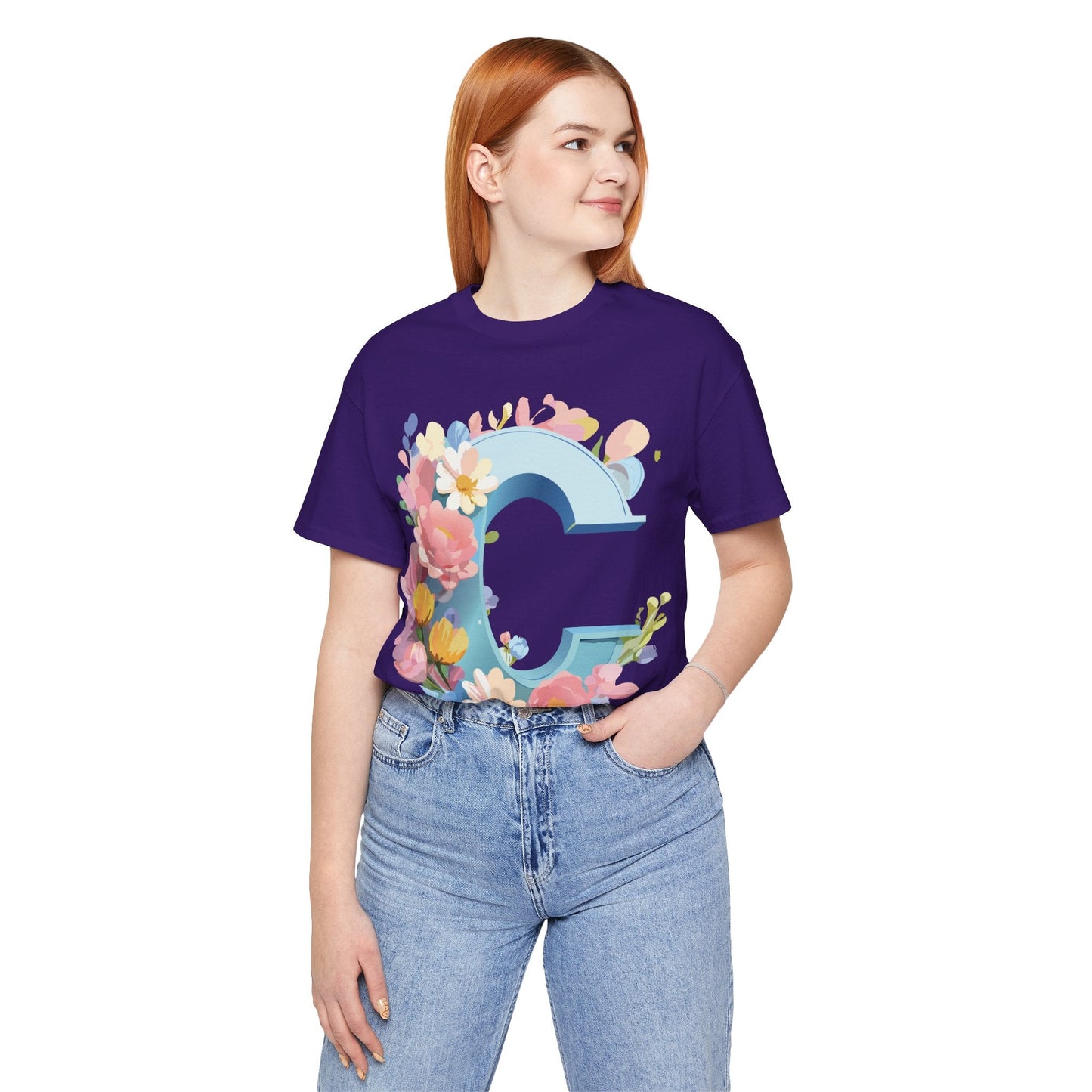 Letter C Graphic Tee Unisex Jersey Short Sleeve Premium Adelpha Artwork Vintage Inspired Casual Wear