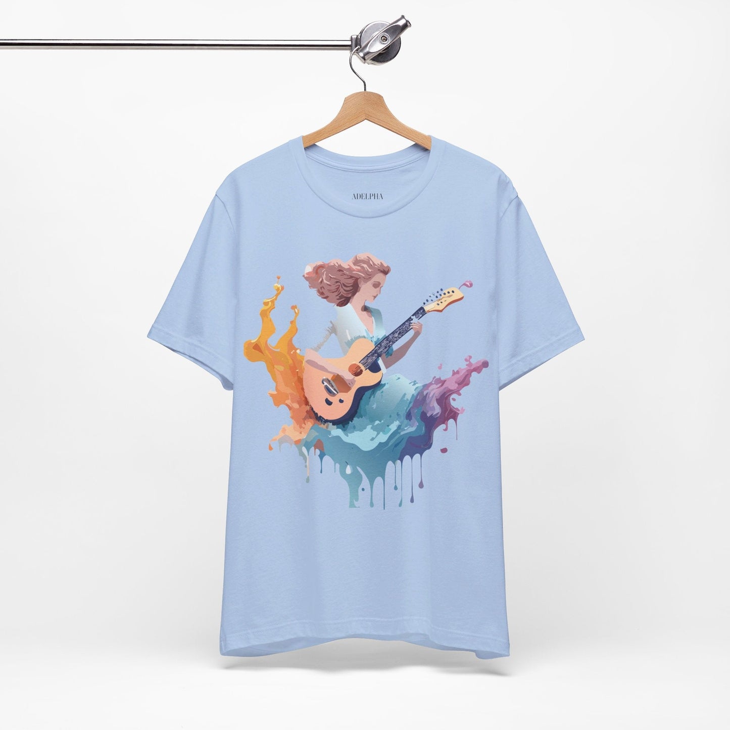 Music Graphic Unisex 100 Cotton Vintage Art with Musical Elements Tee 38