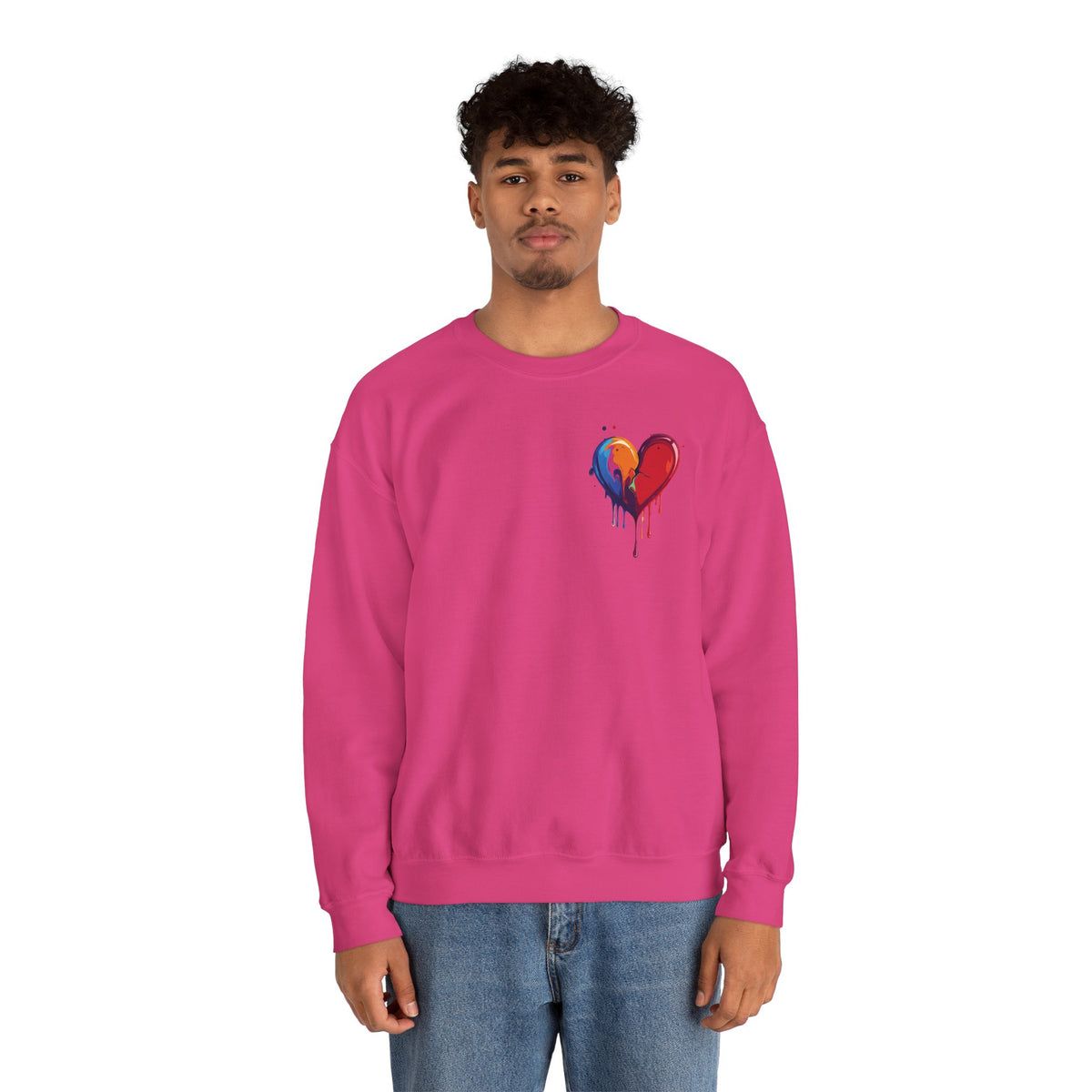 Small Bleeding Heart Sweatshirt, Small Heart Sweatshirt, Valentine's Day Sweatshirt, Heart Sweatshirt 117