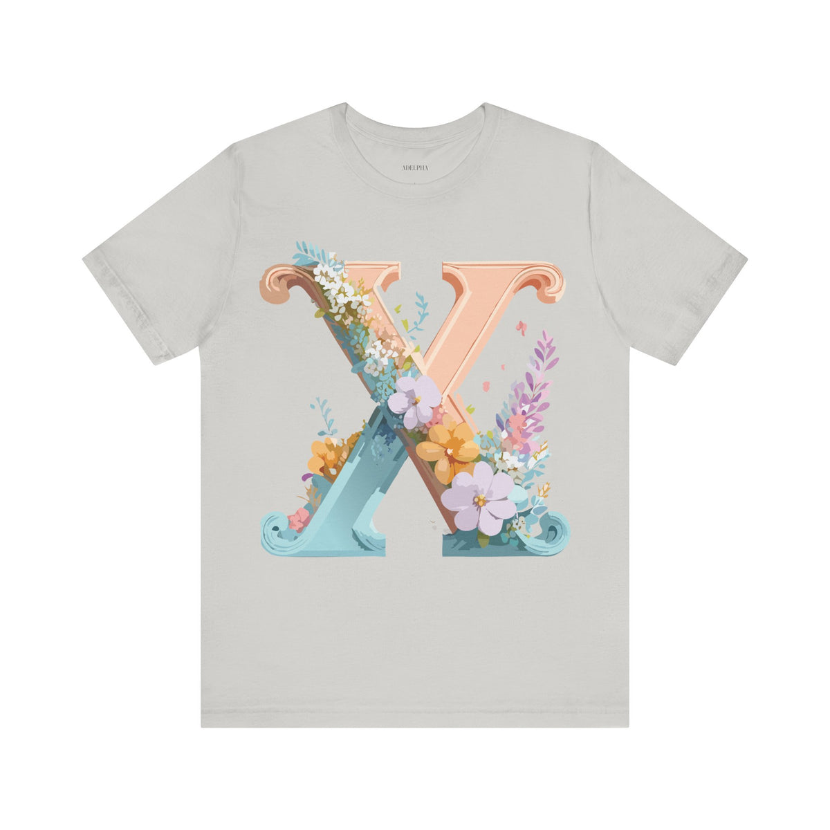Letter X Graphic Unisex Cotton Bella+Canvas Tee with Art Letter Design