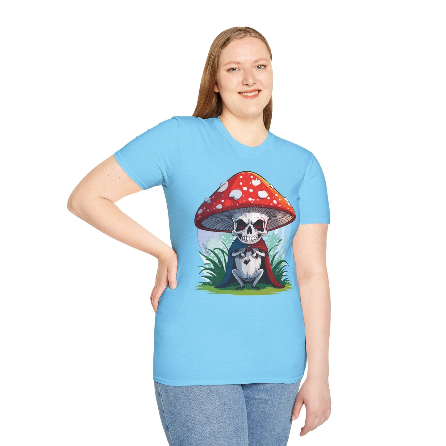 Mashroom Tee Shirt Unisex Gildan Softstyle Short Sleeve Cotton Tee With Funny Mashroom Graphic