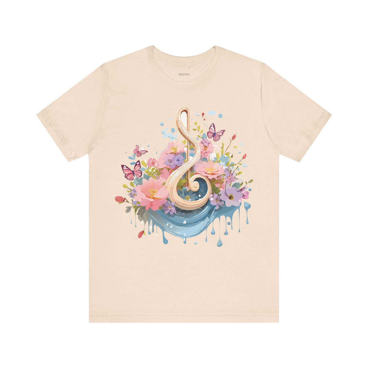 Music Graphic Unisex Cotton Bella+Canvas Tee with Art Design m149