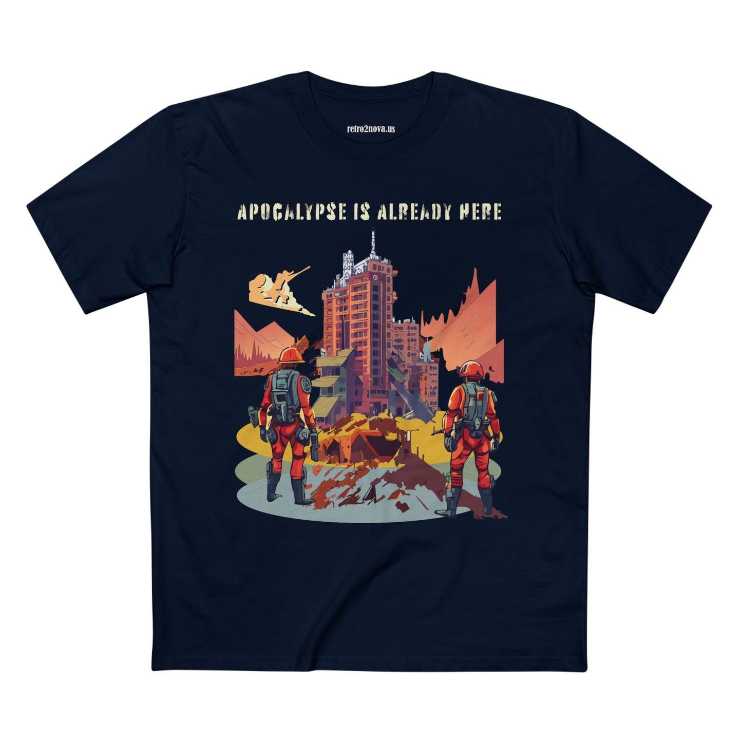 Cataclysm Doomsday Unisex Premium Cotton Tee With Original Art Design Retro2Nova