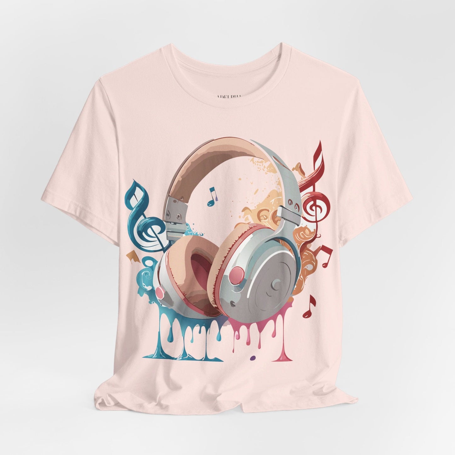 Music Graphic Unisex 100 Cotton Vintage Art with Musical Elements Tee 97