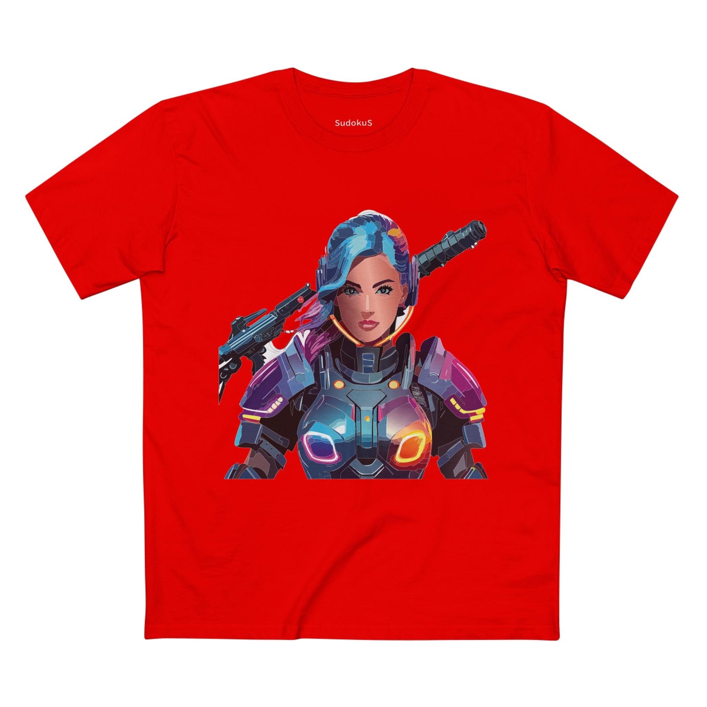 Army-woman Graphic Unisex 100 Cotton Staple Tee 11