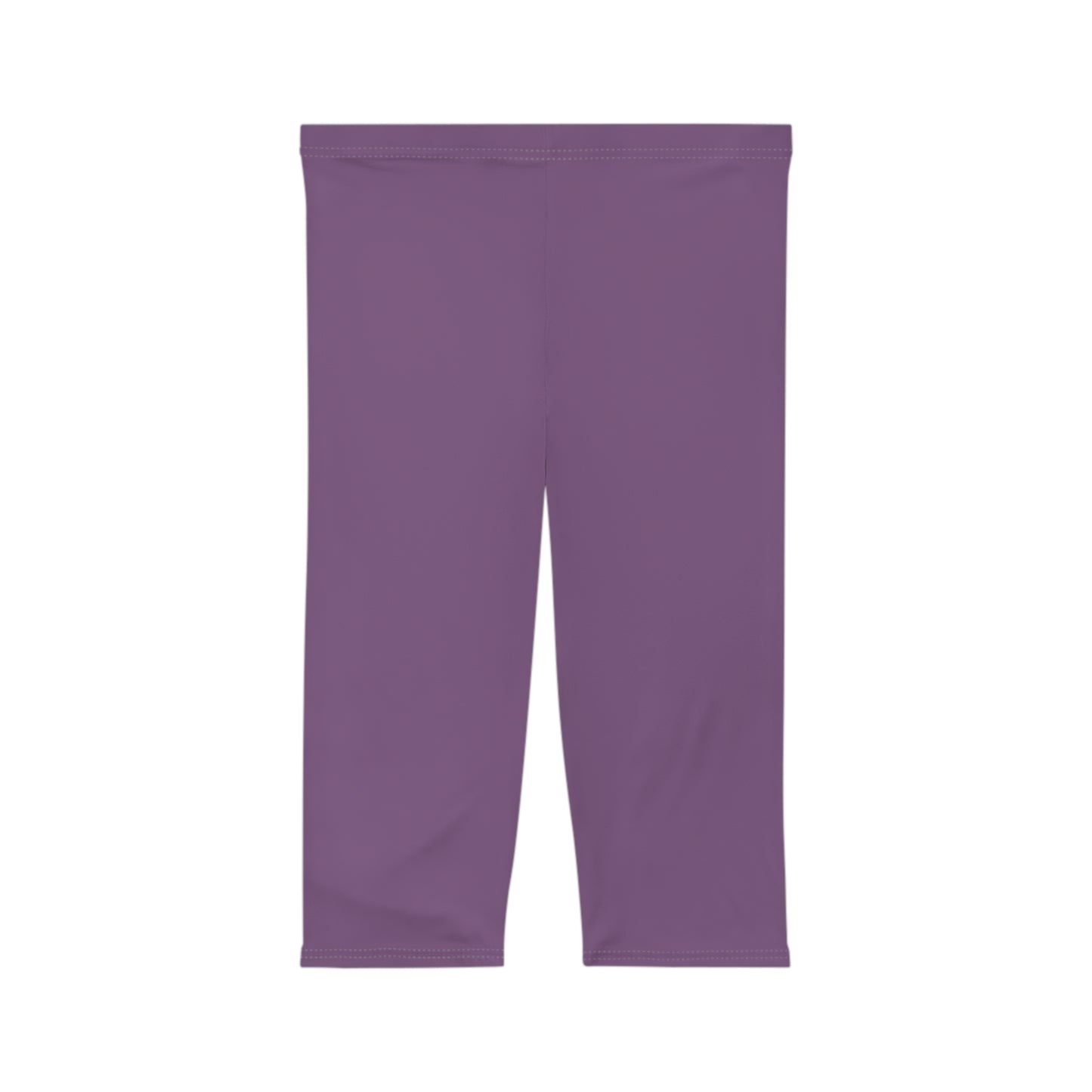 Dusty Lavender Color Women's Brushed Suede Poly Span Casual Capri Leggings XS-2XL