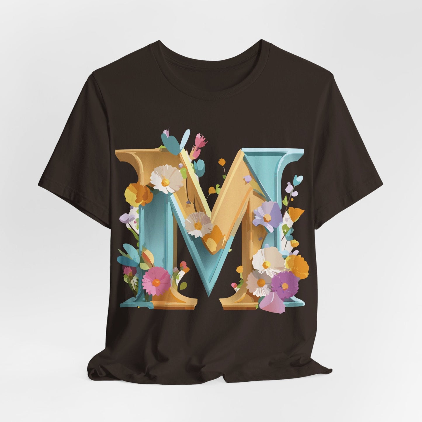 Letter M Shirt Unisex Graphic Tee From Adelpha Vintage Inspired Art Short Sleeve Jersey