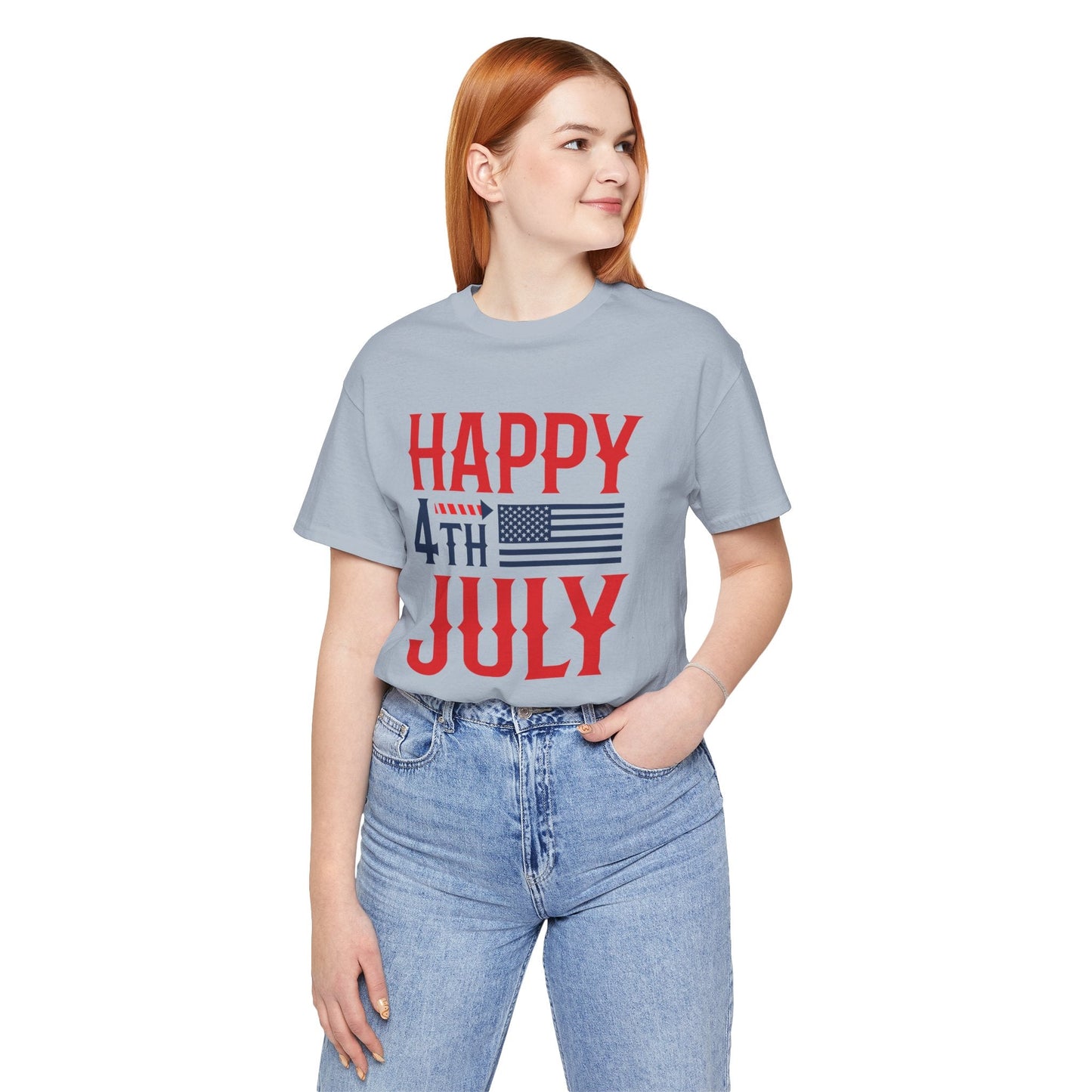American Flag Graphic Unisex Cotton T-Shirt 011