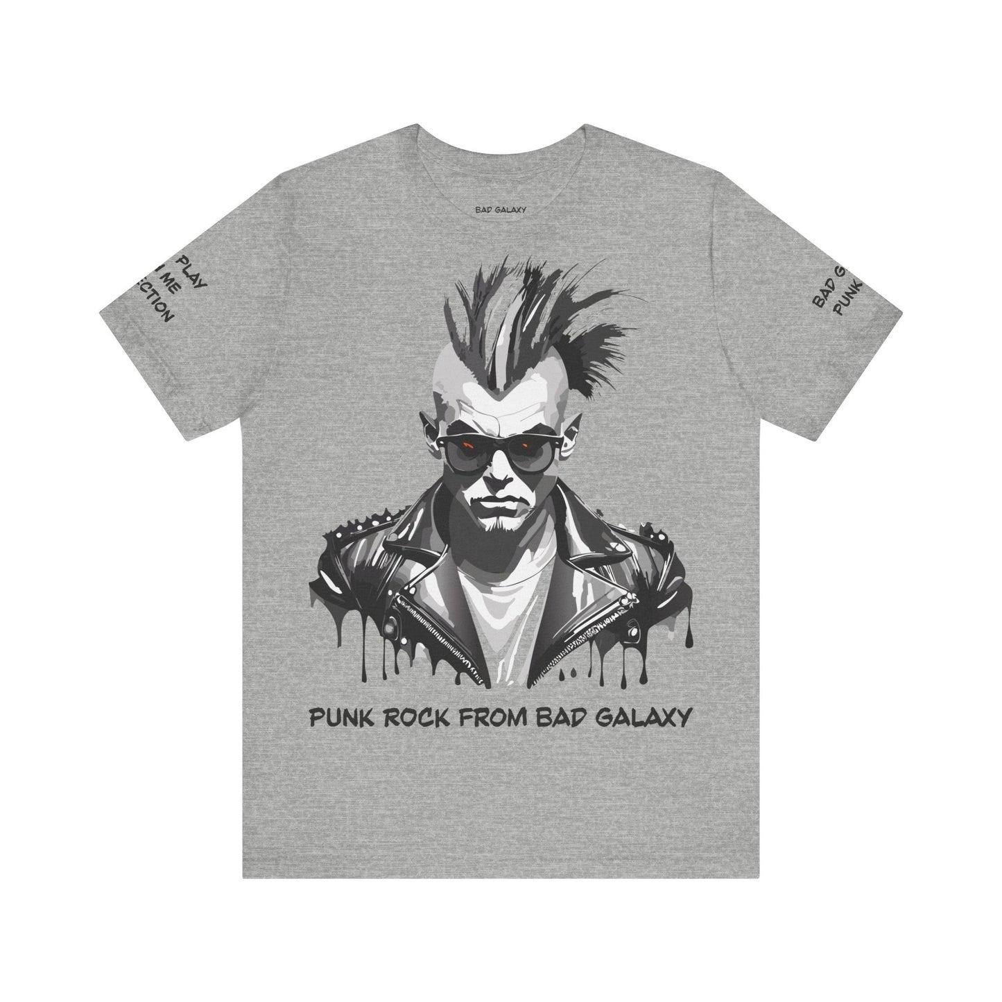 Punk Rock Tee Shirt From Bad Galaxy Made To Order 100 Percent Cotton With Eco Friendly Inks