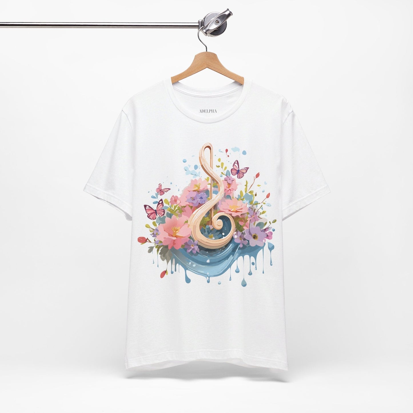 Music Graphic T Shirt Unisex Short Sleeve Adelpha Vintage Inspired Artwork Tee Premium Edition