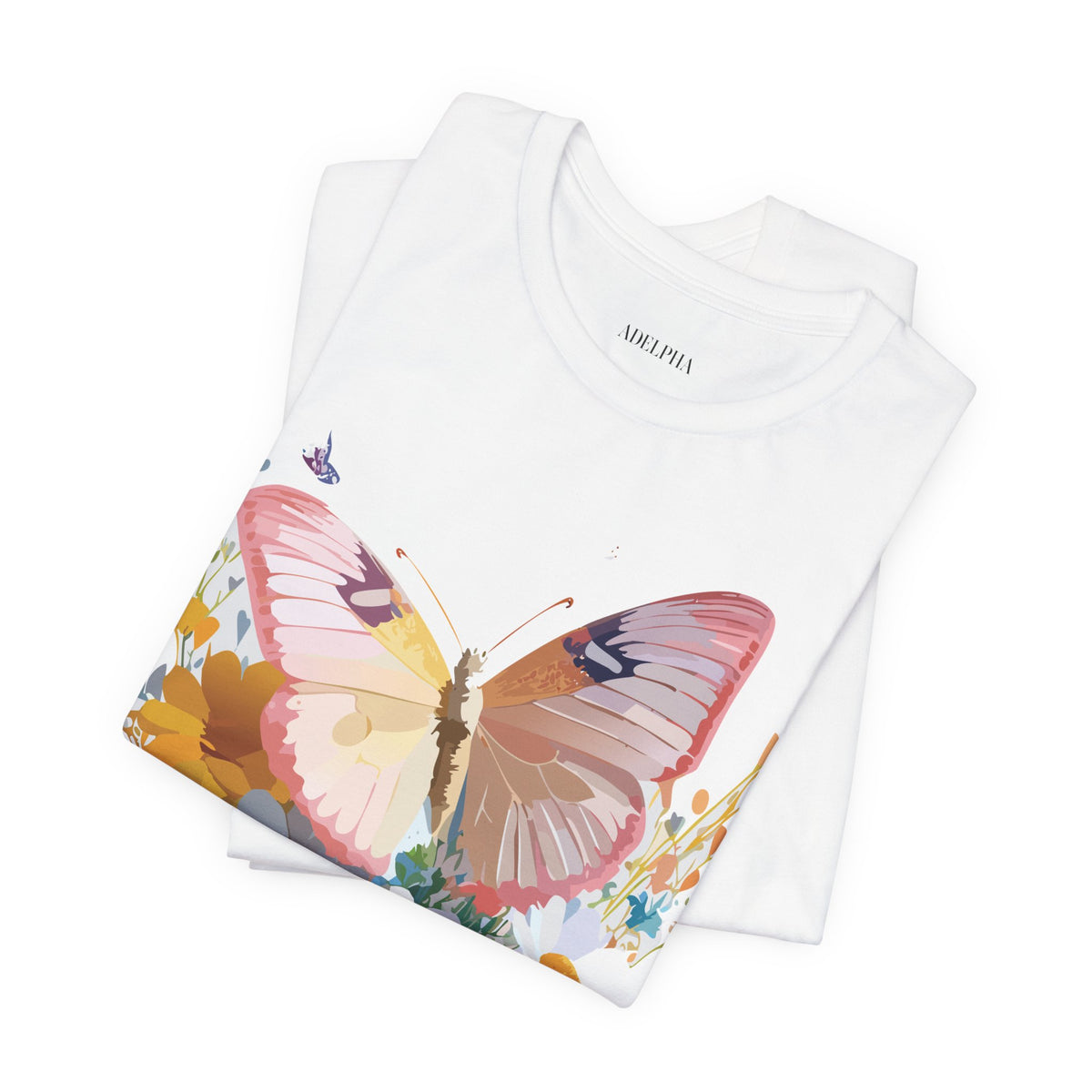 Butterfly Graphic Unisex Cotton Bella+Canvas Tee with Art Design n108