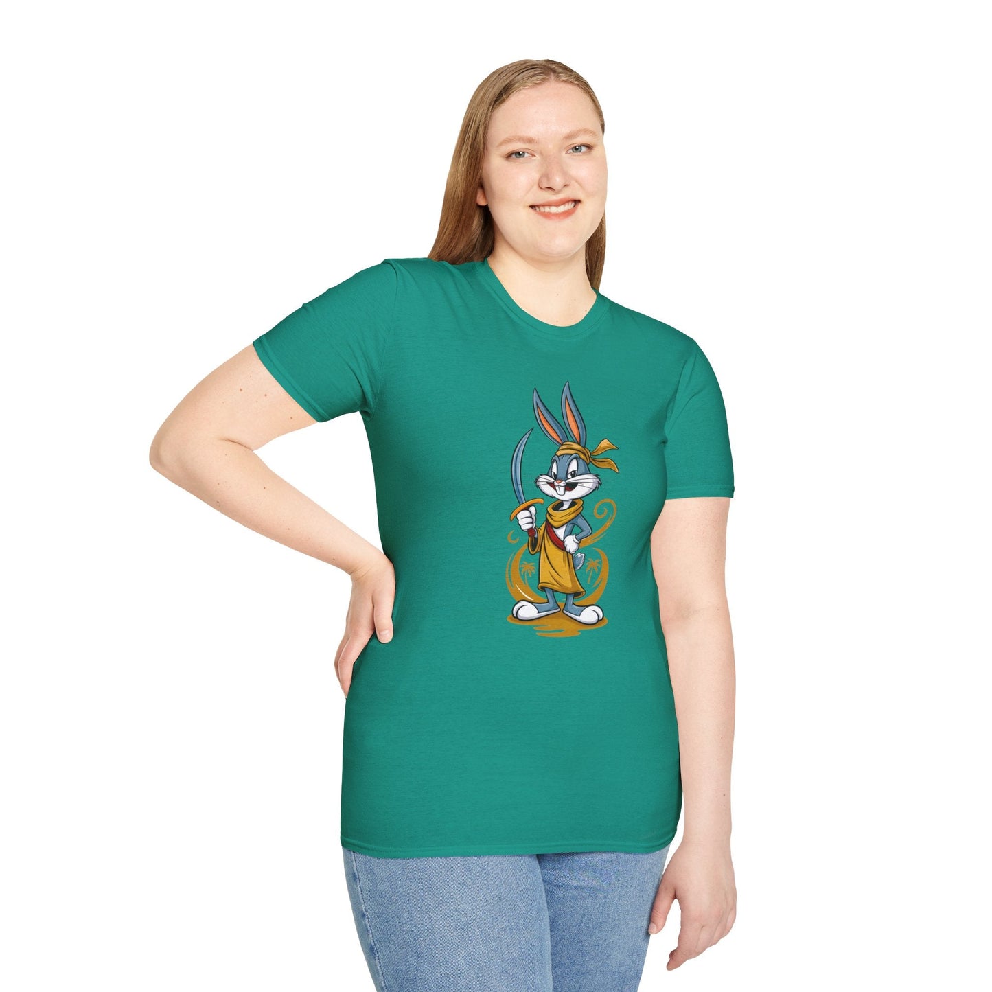 Cartoon Bunny Graphic Unisex Cotton Animal Animation Artwork Design Tee 27