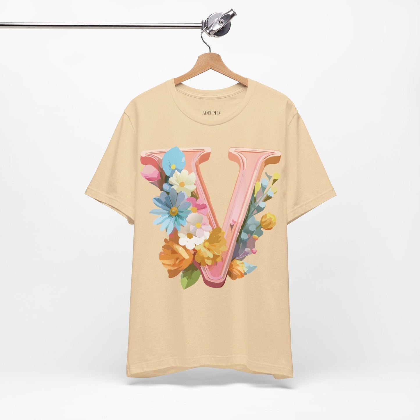 Letter V Shirt Unisex Graphic Tee With Vintage Inspired Artwork From Adelpha Official Edition