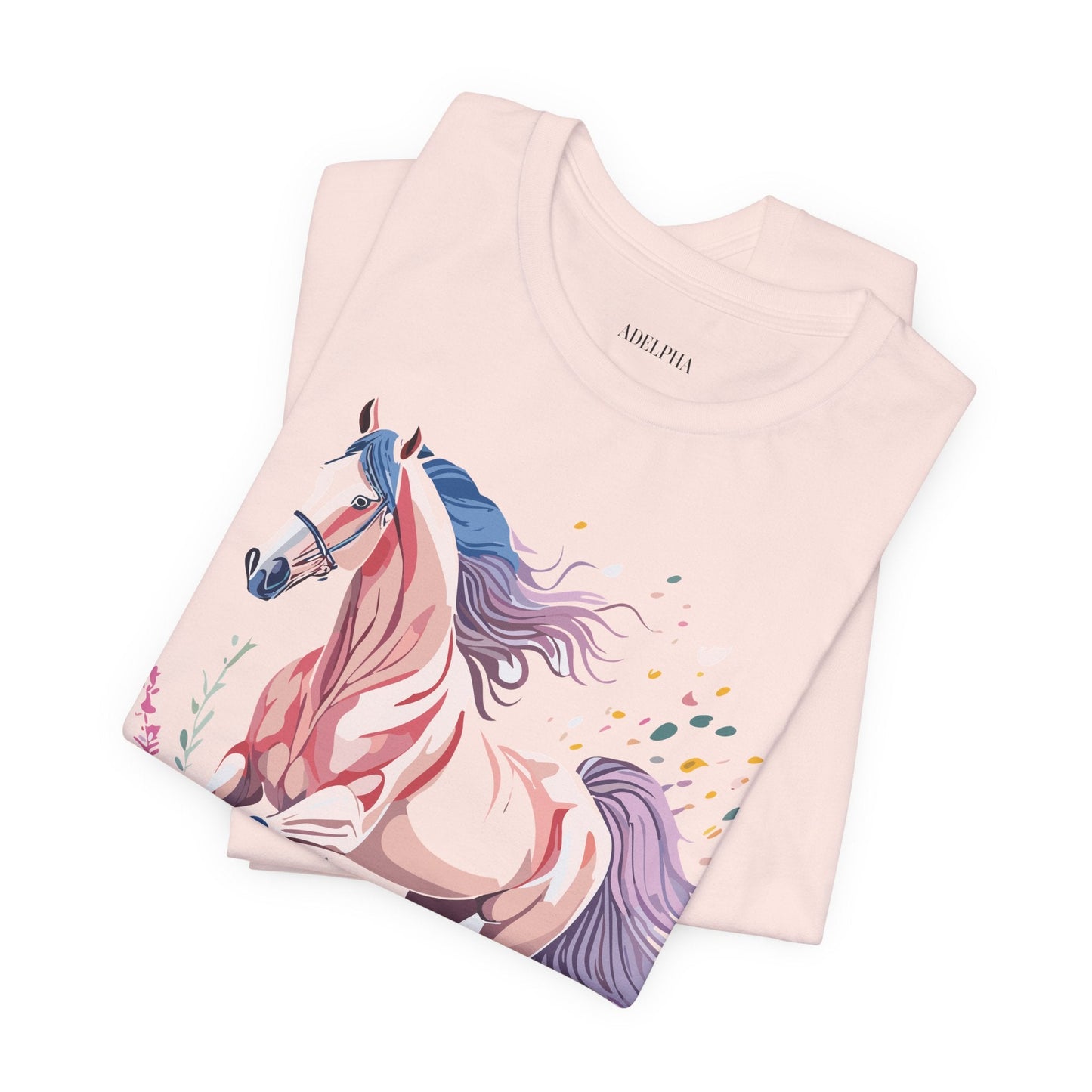 Horse Graphic Unisex 100 Cotton Vintage Animal Art T-Shirt 7