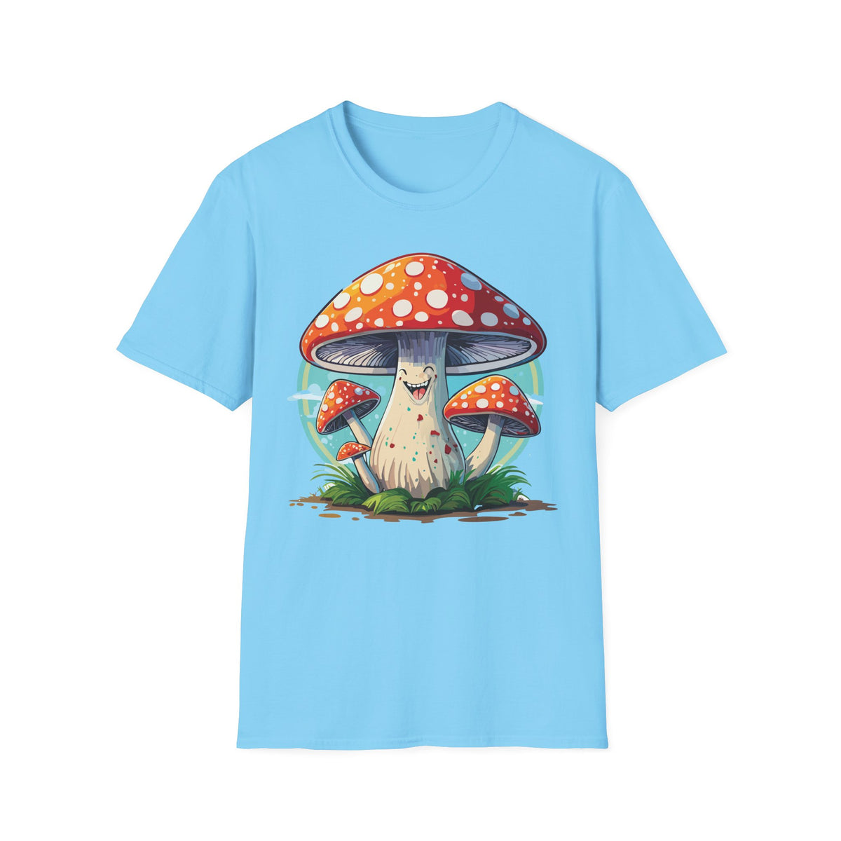 Funny Mashroom Graphic Tee Gildan Unisex 100 Cotton Tee Shirt h26
