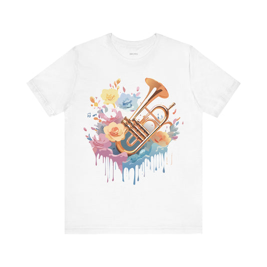 Music Graphic Unisex Cotton Bella+Canvas Tee with Art Design m158