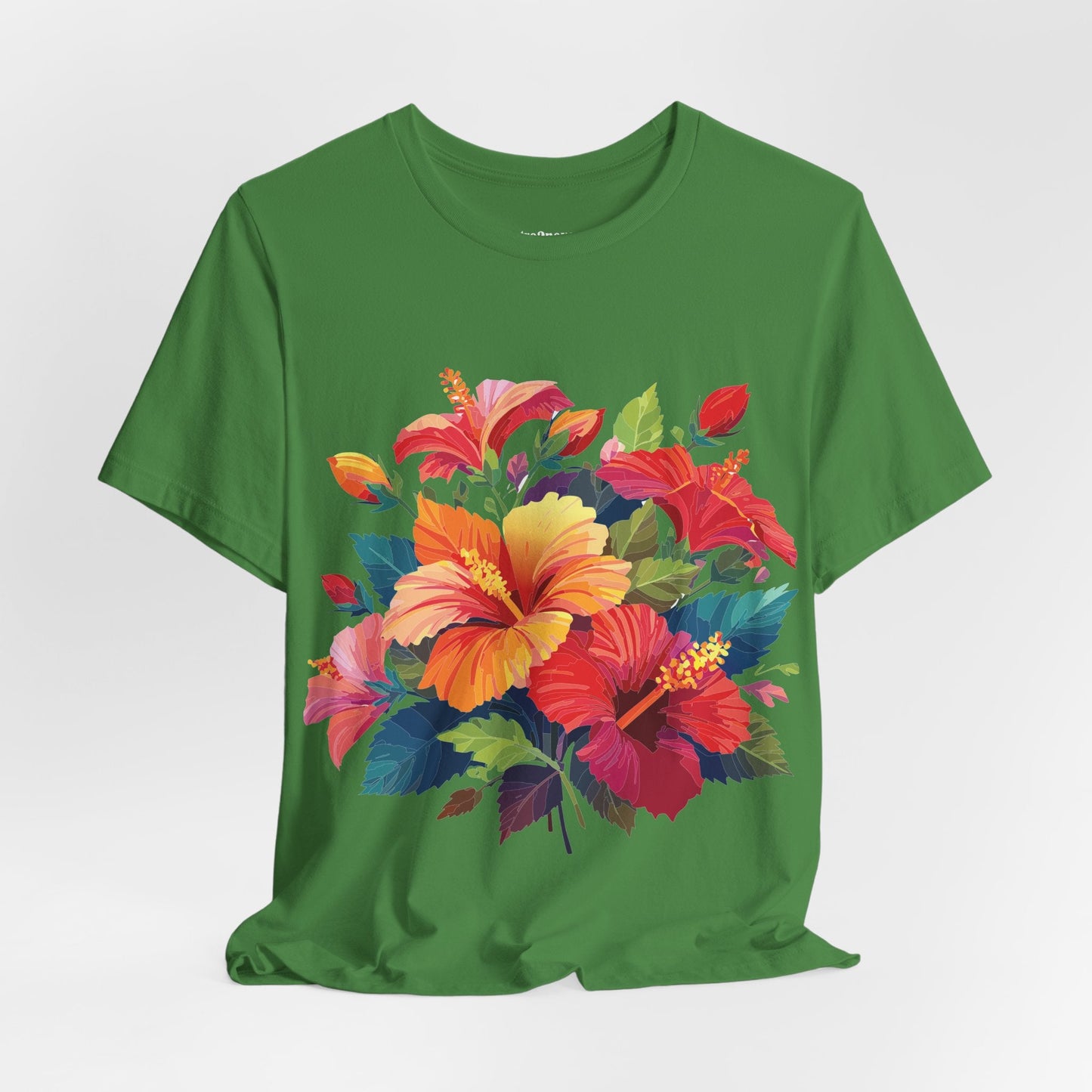 Retro2Nova Floral Shirt Unisex Jersey Short Sleeve Tee From Flowers Collection Bold Vibrant Design