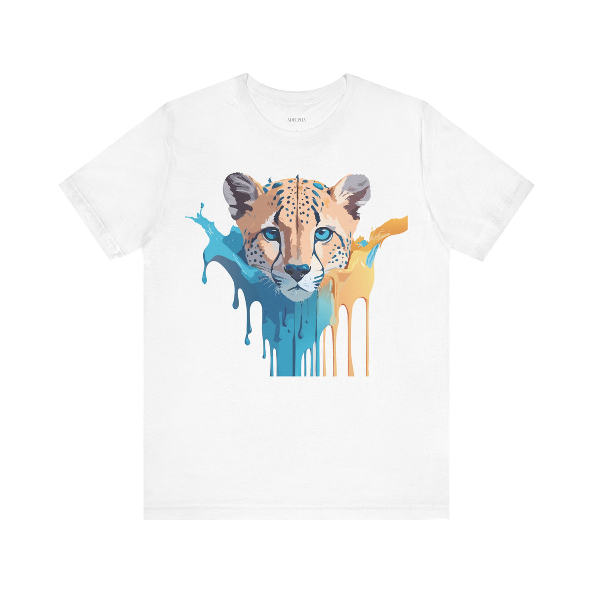 Cheetah Graphic Unisex Cotton Bella+Canvas Tee with Art Animal Design e5