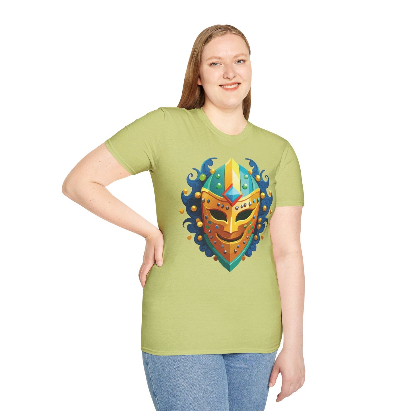 Unisex Mask Tee Shirt Gildan Softstyle 64000 100 Percent Ring Spun Cotton Comfort