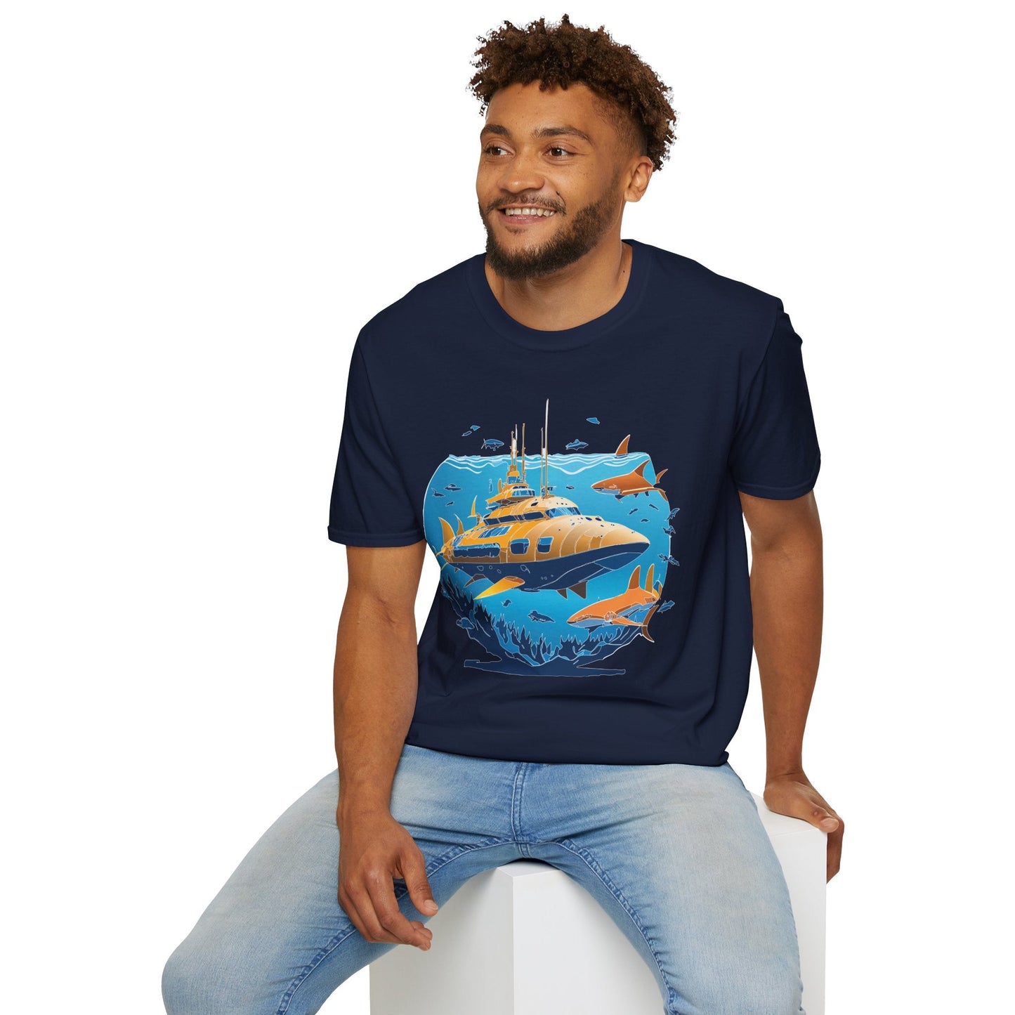 Ocean Graphic Unisex Softstyle Cotton Tee 11