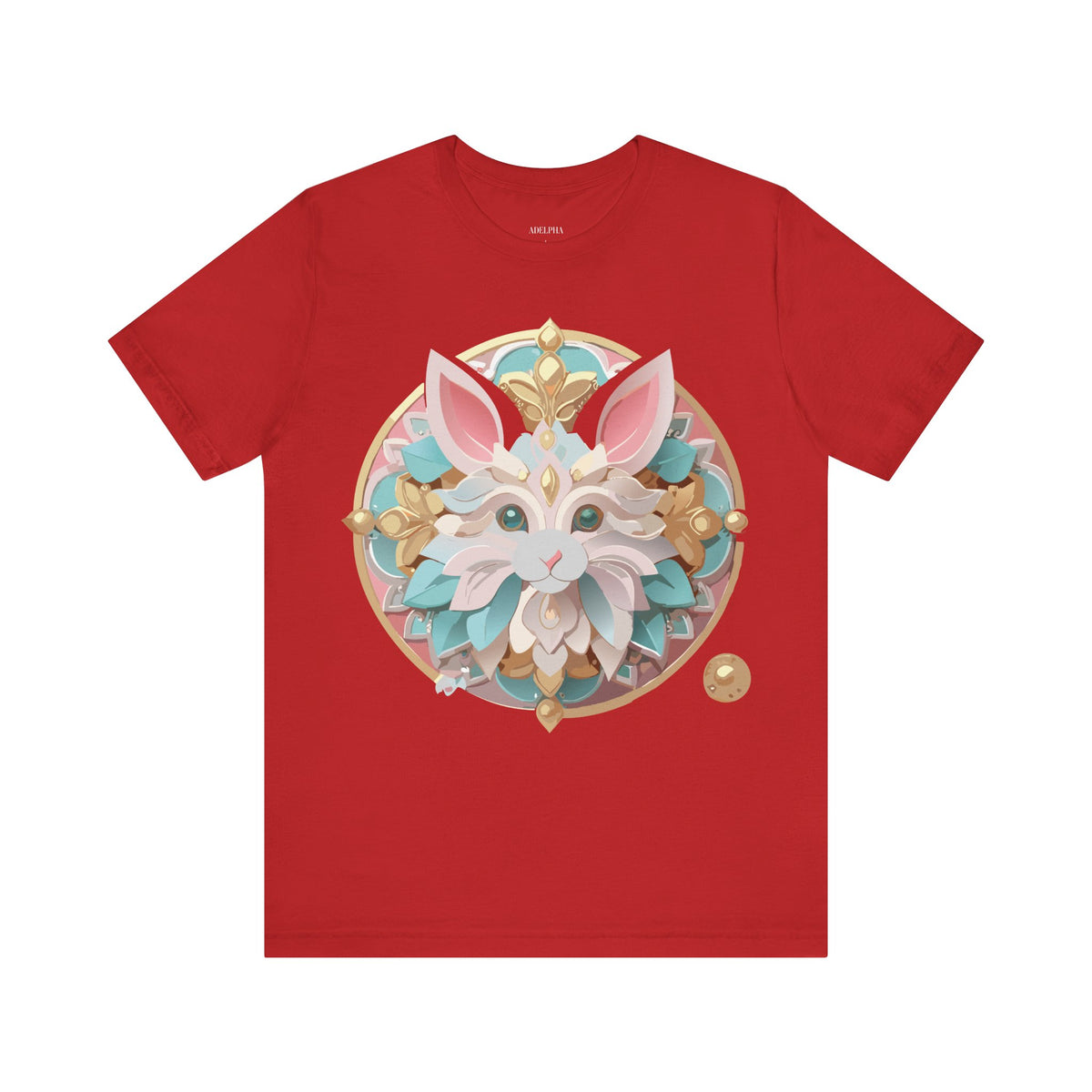 Medallion Graphic Unisex Cotton Bella+Canvas Tee with Art Design d66