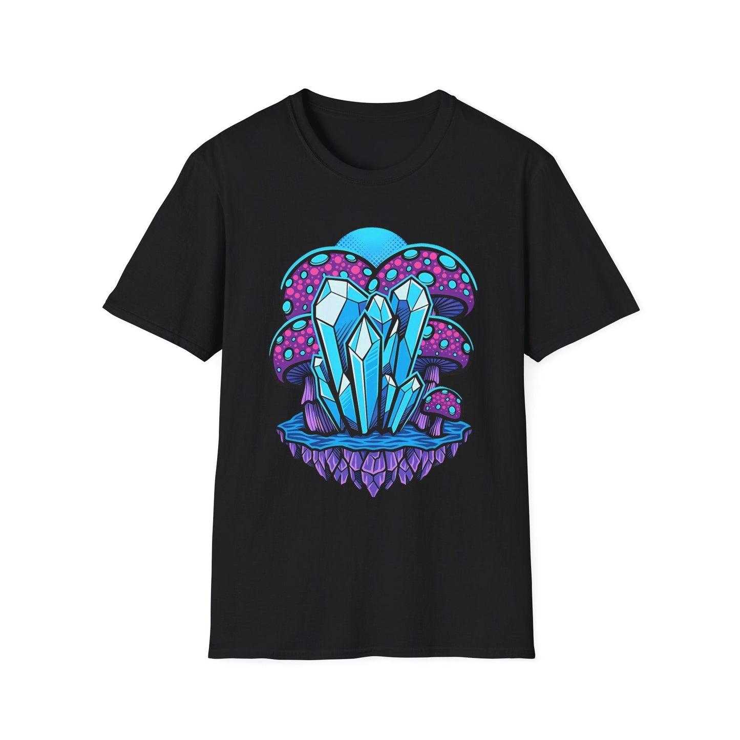 Mashroom Tee Shirt Softstyle Gildan 64000 100 Percent Ring Spun Cotton Breathable Funny Fungus