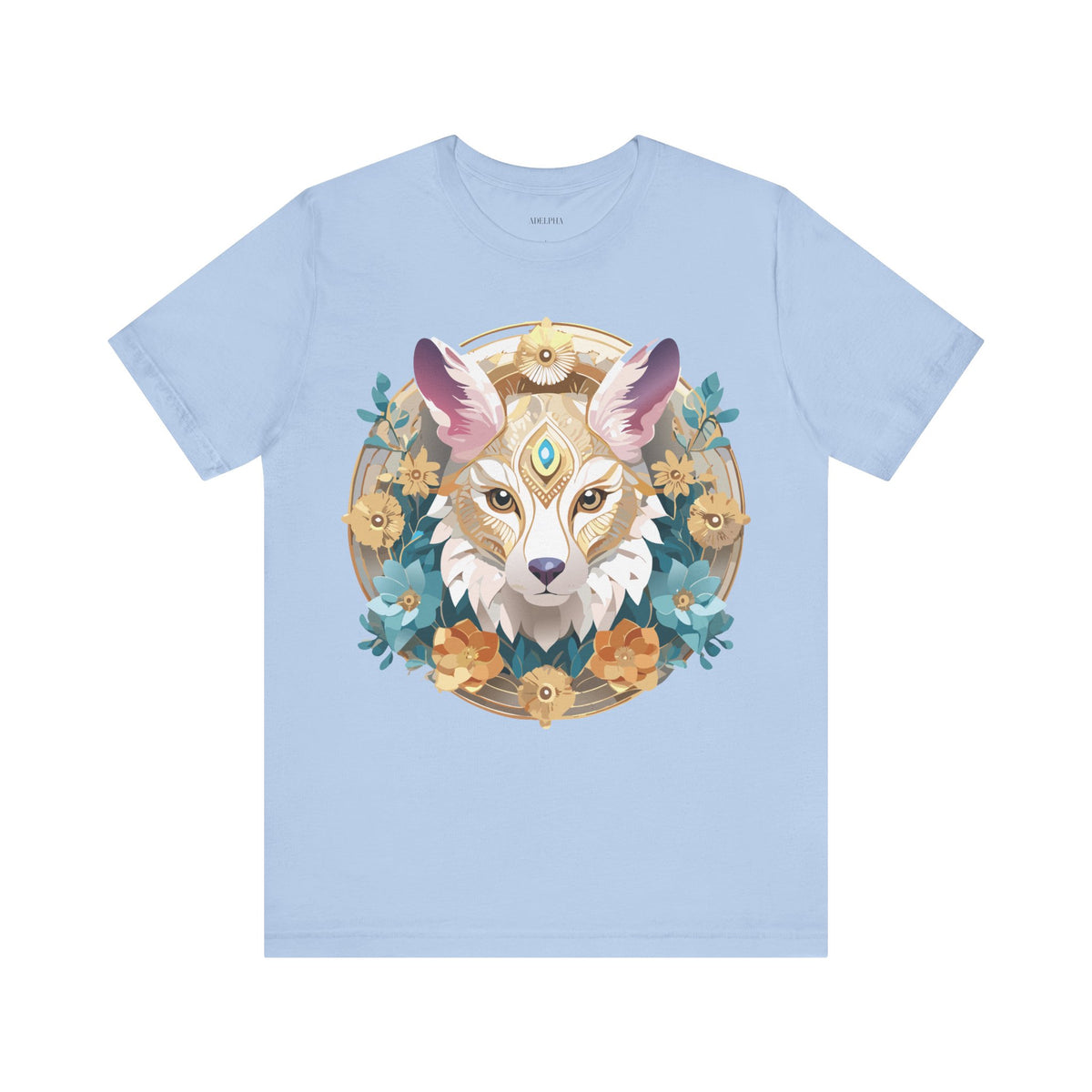 Medallion Graphic Unisex Cotton Bella+Canvas Tee with Art Design d30