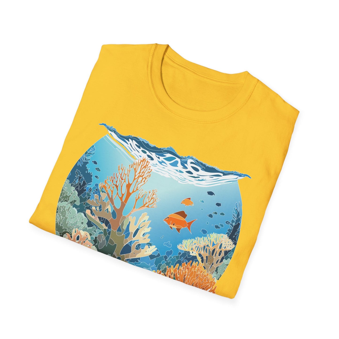 Ocean Graphic Unisex Softstyle Cotton Tee 1
