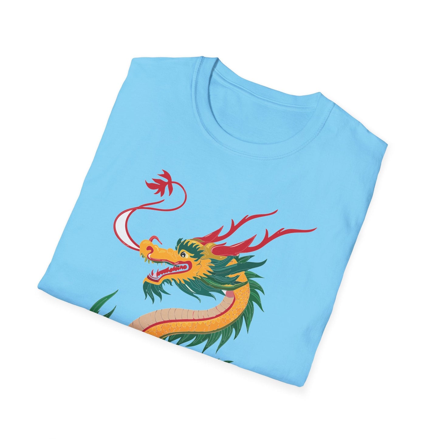Dragon Graphic Unisex Cotton Softstyle Art Design Tee With Animals 7