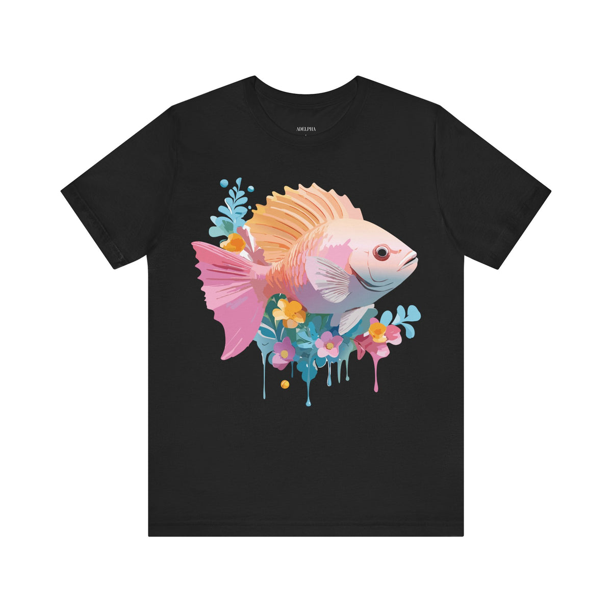 Fish Graphic Design Tee Bella+Canvas Unisex 100 Cotton Tee Shirt a101