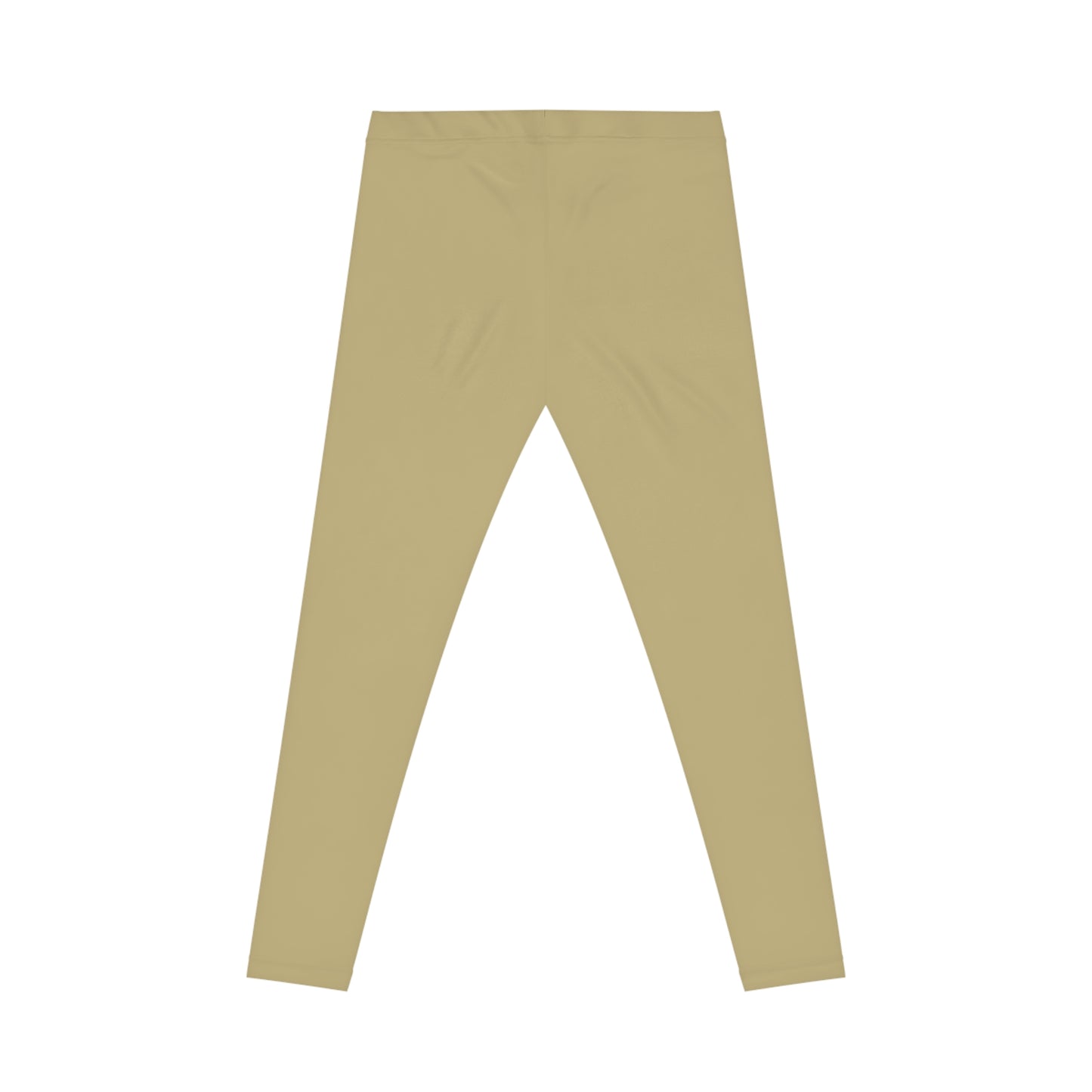 Light Sand Khaki Color Women's Poly-Span Casual Leggings XS-2XL
