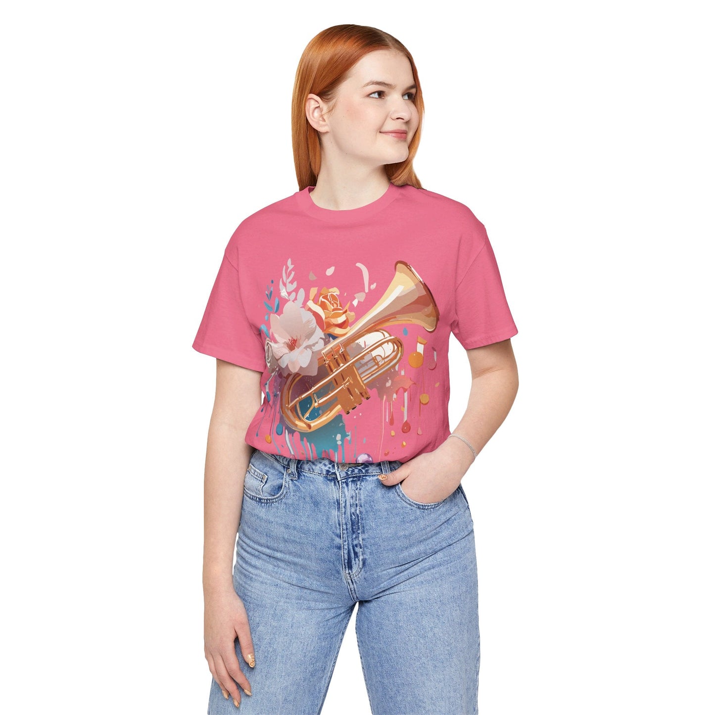 Music Graphic Unisex 100 Cotton Vintage Art with Musical Elements Tee 138