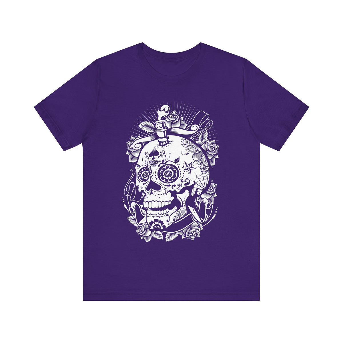 Skull Graphic Unisex Cotton Bella+Canvas Tee with Art Design