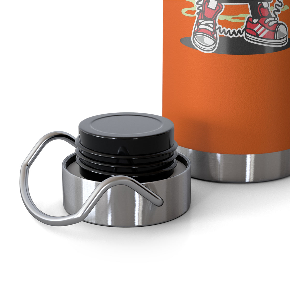 22oz Copper Insulated Water Bottle with Cartoon Design - CV92