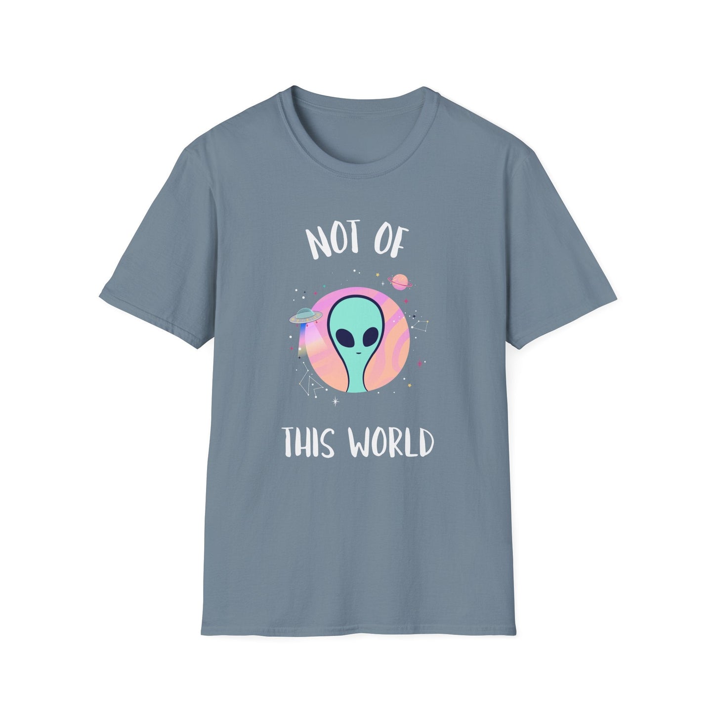 Alien Graphic TShirt  Not Of This World Cute Pastel UFO Tee